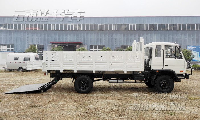 東風四驅六驅,越野專用車,液壓尾板車,電動升降平臺車,帶尾板貨車,物流運輸車,起重尾板車