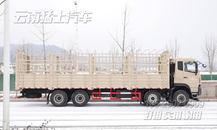 圍欄畜牧車,果蔬運輸車,12米重型貨車,420馬力倉柵車,四橋卡車,東風后八輪